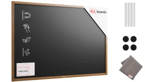 Lavagna magnetica resistente all'acqua 180x120 cm con cornice in legno CLASSICO MARRONE + gratis