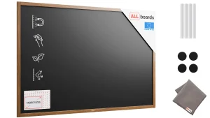 Lavagna magnetica resistente all'acqua 180x120 cm con cornice in legno CLASSICO MARRONE + gratis