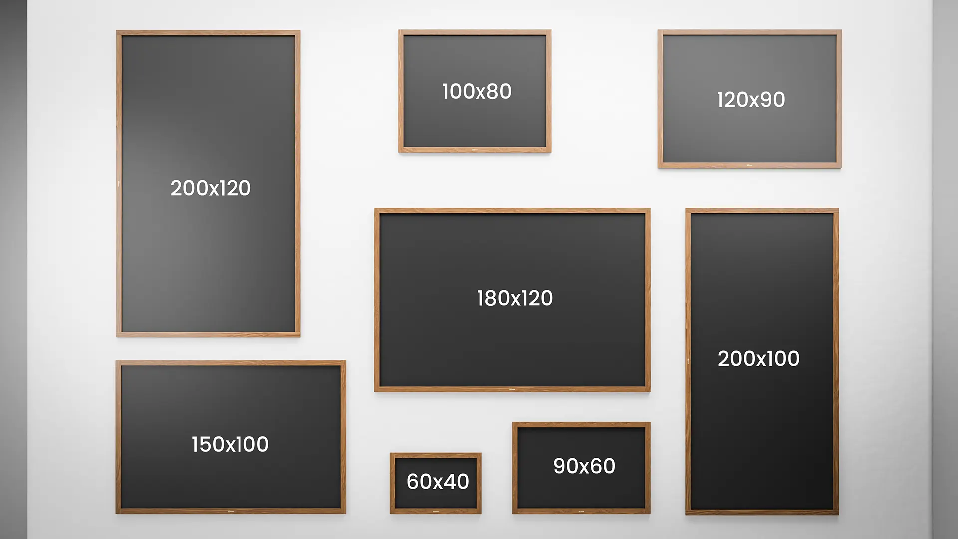 Lavagna magnetica resistente all'acqua 200x100 cm con cornice in legno CLASSICO MARRONE + gratis - immagine 8