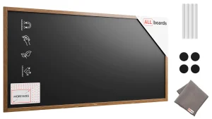Lavagna magnetica resistente all'acqua 200x100 cm con cornice in legno CLASSICO MARRONE + gratis
