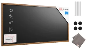 Lavagna magnetica resistente all'acqua 200x100 cm con cornice in legno CLASSICO MARRONE + gratis