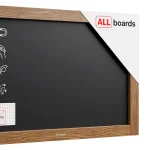Lavagna magnetica resistente all'acqua 60x40 cm con cornice in legno CLASSICO MARRONE + gratis