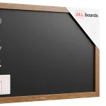 Lavagna magnetica resistente all'acqua 90x60 cm con cornice in legno CLASSICO MARRONE + gratis