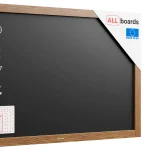 Lavagna magnetica resistente all'acqua 90x60 cm con cornice in legno CLASSICO MARRONE + gratis