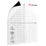 Foglio magnetico cancellabile a secco 80x95cm - sistema di coordinate