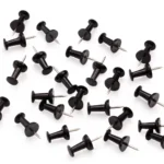 Spille decorative nere per lavagne in sughero - 50 pezzi