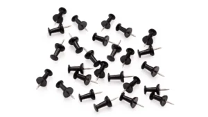 Spille decorative nere per lavagne in sughero - 50 pezzi