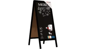 ALLboards Lavagna Nera da Gesso con Cavalletto bifacciale 150x61 cm COLORE NERO