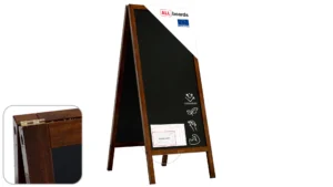 Lavagna per gesso con cavalletto bifacciale 150x61 cm RESISTENTE ALL’ACQUA