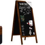 Lavagna per gesso magnetica con cavalletto 150x61 cm RESISTENTE ALL'ACQUA - MARRONE CLASSICO + ACCESSORI