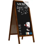 Lavagna per gesso a cavalletto bifacciale 150x61 cm