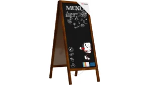 Lavagna per gesso a cavalletto bifacciale 150x61 cm