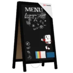 Lavagna Nera da Gesso con Cavalletto bifacciale 78x44 cm COLORE NERO