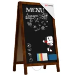 Lavagna per gesso a cavalletto bifacciale 78x44 cm