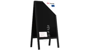 Lavagna da gesso con cavalletto bifacciale 100x50cm NERA RESISTENTE ALL’ACQUA