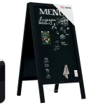 Lavagna per gesso magnetica con cavalletto 110x56 cm RESISTENTE ALL'ACQUA - NERO + ACCESSORI