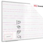 Lavagna magnetica bianca cancellabile 120x90 cm con stampa - per scrittura