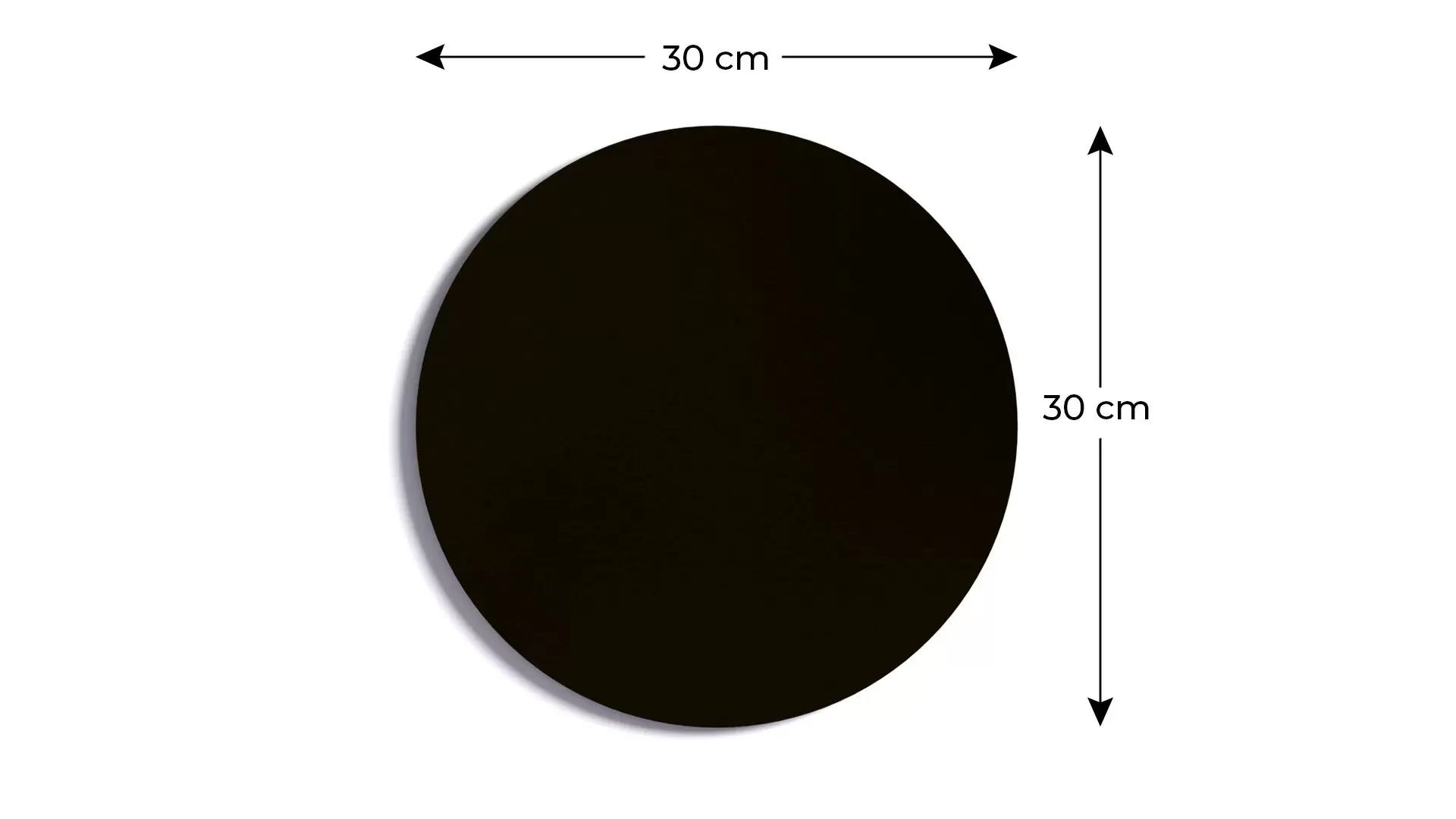 Lavagna magnetica nera ROTONDA diametro 30 cm - pannello magnetico senza cornice - immagine 5