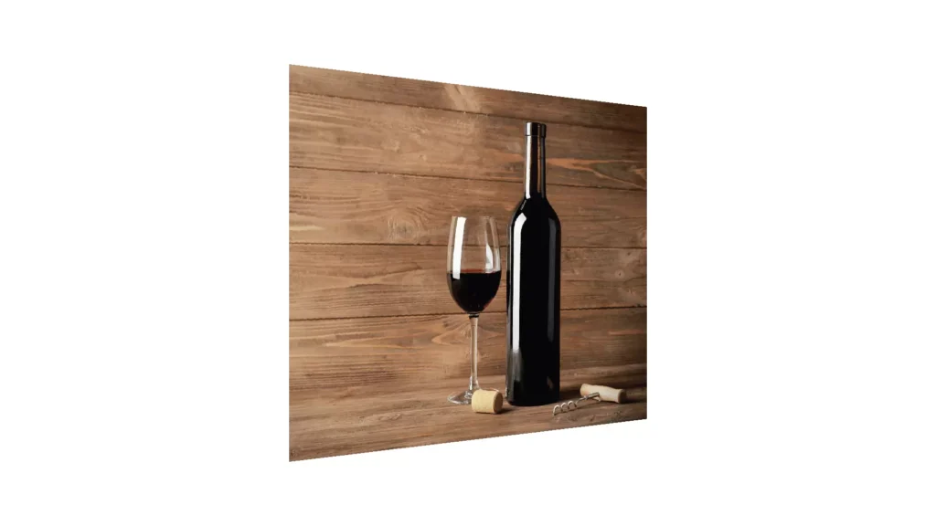 Paraschizzi in vetro per cucina VINO TAPPO SUGHERO LEGNO 60×65 cm Pannello di protezione per fornelli schizzi decorativa