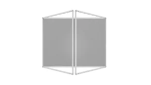 Bacheca portavvisi in feltro grigio 180x120cm anta e struttura in alluminio