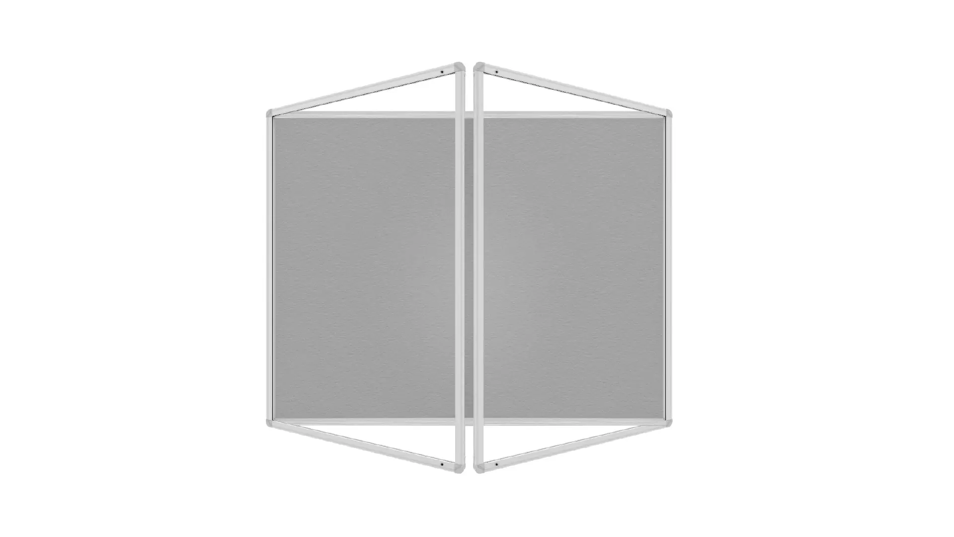 Bacheca portavvisi in feltro grigio 150x100cm anta e struttura in alluminio