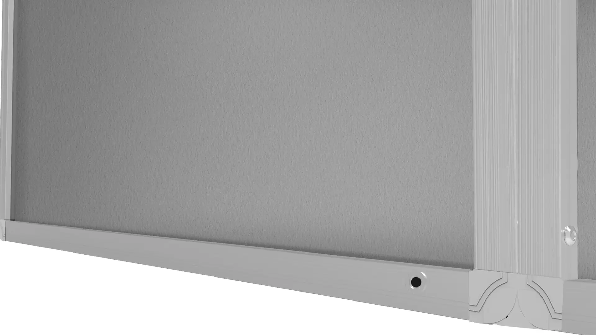Bacheca portavvisi in feltro grigio 150x100cm anta e struttura in alluminio - immagine 5