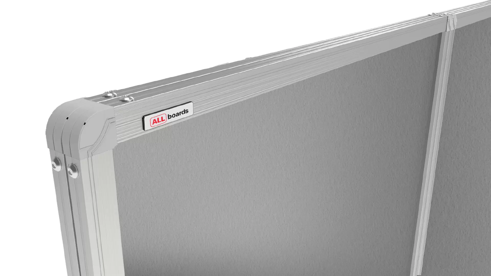 Bacheca portavvisi in feltro grigio 150x100cm anta e struttura in alluminio - immagine 6