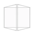 Bacheca portavvisi magnetica bianca 240x120 cm anta e struttura in alluminio