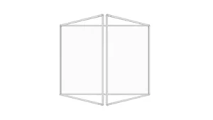 Bacheca portavvisi magnetica bianca 120x120cm anta e struttura in alluminio