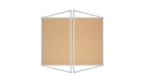 Bacheca portavvisi in sughero 240x120 cm anta e struttura in alluminio