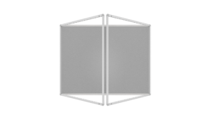 Bacheca portavvisi in feltro grigio 240x120 cm anta e struttura in alluminio