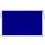 Bacheca portavvisi in feltro blu 120x90cm anta e struttura in alluminio