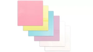 Foglietti adesivi elettrostatici scrivibili - set PASTELLO (5 colori) riutilizzabili