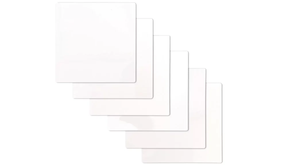Foglietti adesivi elettrostatici scrivibili - set BIANCO (5 colori) riutilizzabili