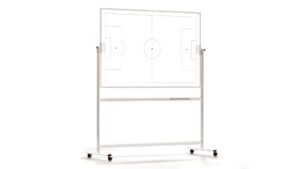 Lavagna tattica CALCIO, bifacciale, scrivibile e magnetica, orientabile, con ruote 150x100 cm
