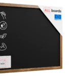 Lavagna nera da gesso in cornice di legno 100x80 cm