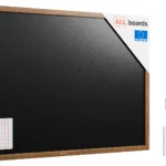 Lavagna nera da gesso RESISTENTE ALL’ACQUA in cornice di legno 150x100 cm