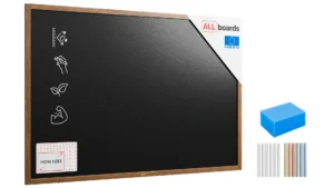 Lavagna nera da gesso RESISTENTE ALL’ACQUA in cornice di legno 180x120 cm