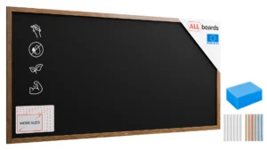 Lavagna nera da gesso in cornice di legno 200x100 cm