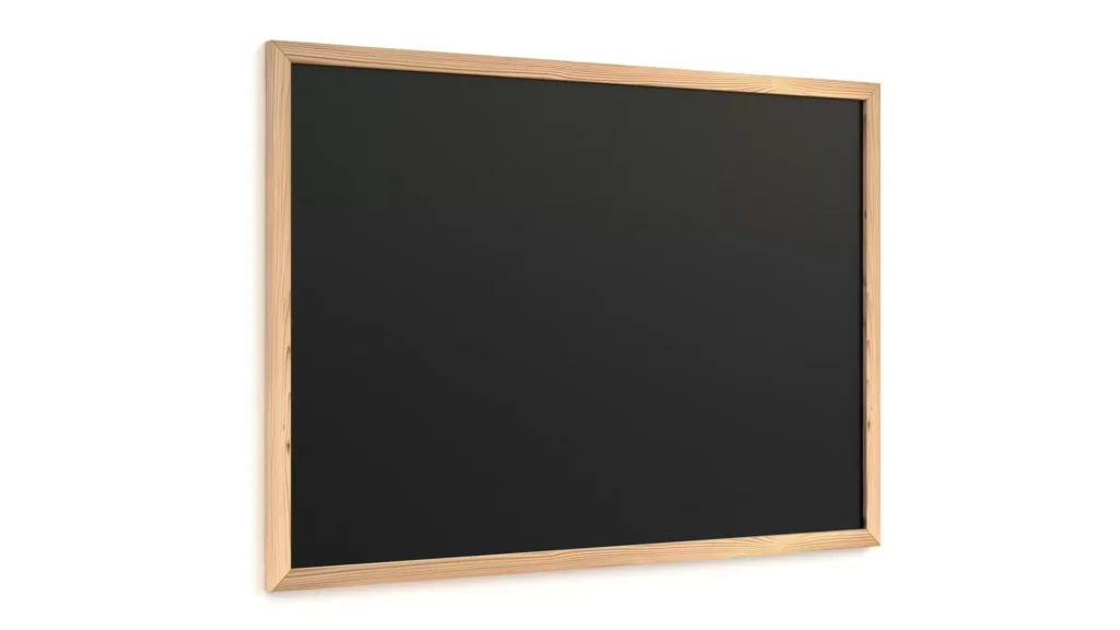 Lavagna nera da gesso 70×50 cm con cornice in legno ECO