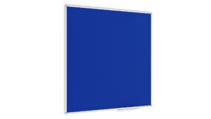 Lavagna con superficie in feltro BLU 120×120 cm cornice in alluminio