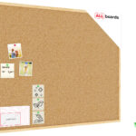 Bacheca in sughero (cornice in legno) 100x80 cm + GRATIS