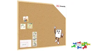 Bacheca in sughero (cornice in legno) 100x80 cm + GRATIS