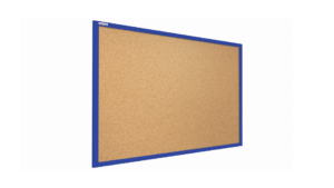 Lavagna in Sughero con Cornice Blu in Legno 120×90 cm