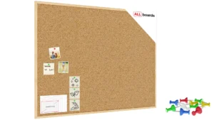 Bacheca in sughero (cornice in legno) 120x90 cm + GRATIS