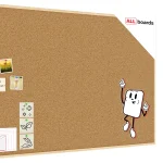 Bacheca in sughero (cornice in legno) 150x100 cm + ACCESSORI