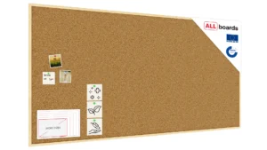 Bacheca in sughero (cornice in legno) 200x100 cm