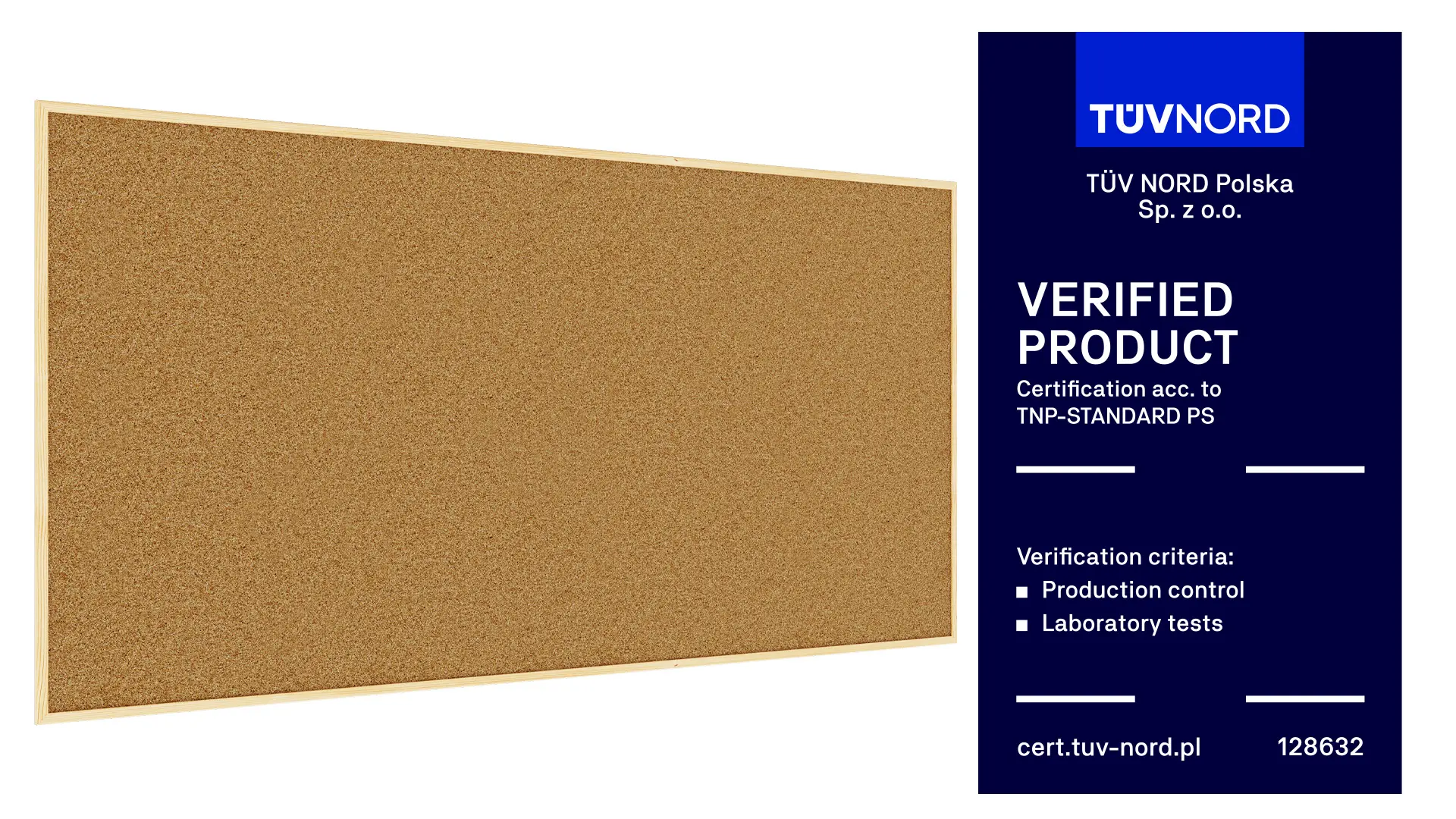 Bacheca in sughero (cornice in legno) 200x100 cm - immagine 2