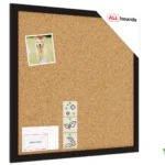Bacheca in sughero 40x40 cm cornice in legno NERA + GRATIS