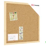 Bacheca in sughero 40x40 cm cornice in legno NATURALE + GRATIS